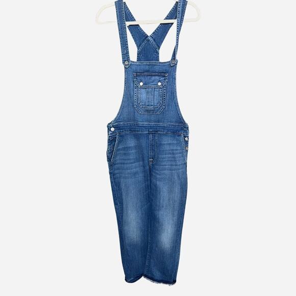 7 For All Mankind Denim Overalls size‎ medium - Picture 1 of 8